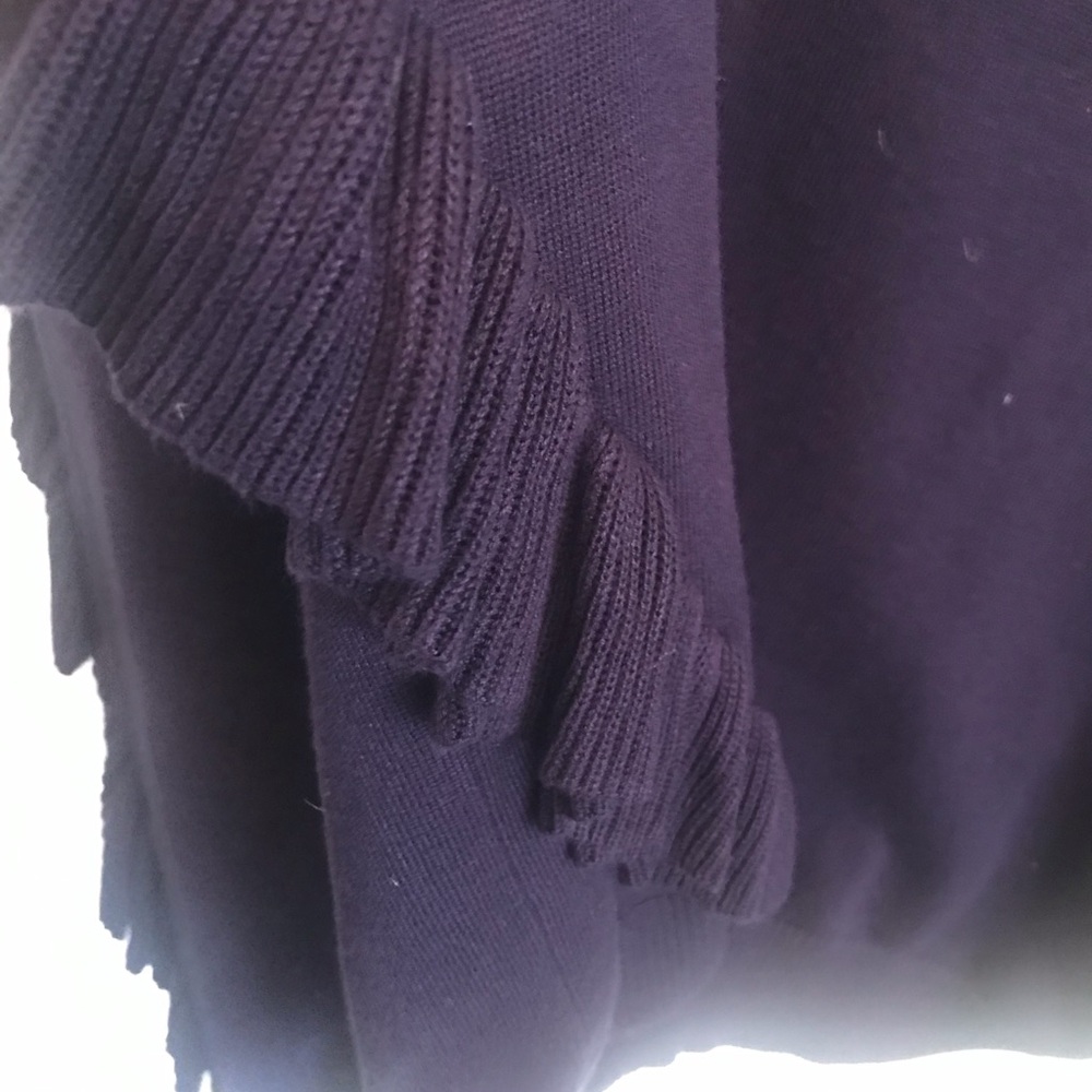 Elegant Blue Ruffled Sweater - Picture 7 of 8